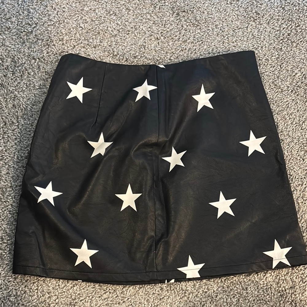 NWT Altar’d State Black Skirt with White Stars